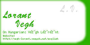 lorant vegh business card